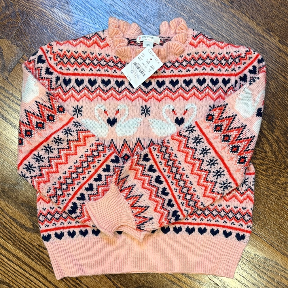 NWT Crewcuts FairIsle style sweater! 🦢🦢🦢
